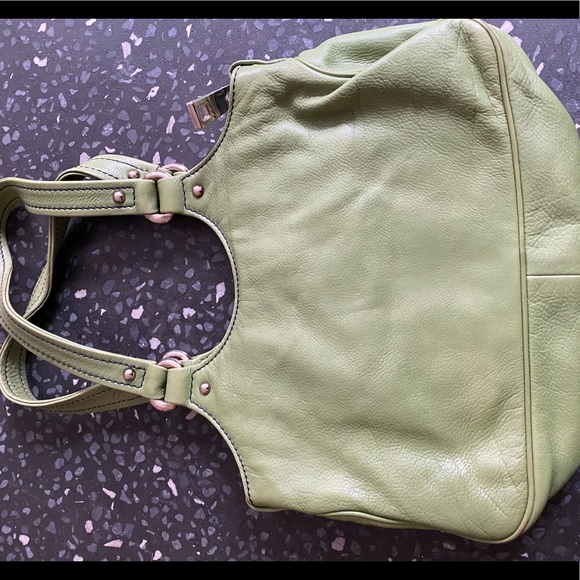 March Jacobs Green Leather Tote with Pockets - Picture 5 of 8